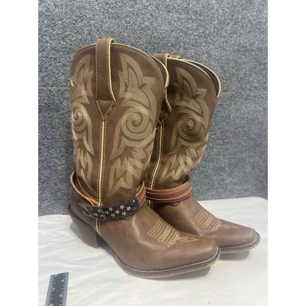 Durango Crush DRD0208 Women’s 8M Brown Flag Western Cowboy Boots